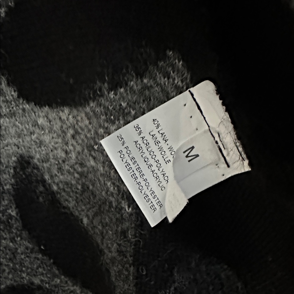 Rare Lorella Sgarbi Black White and Gray Wool Blend Patterned Faux Fur Vest Sz M - Picture 8 of 8